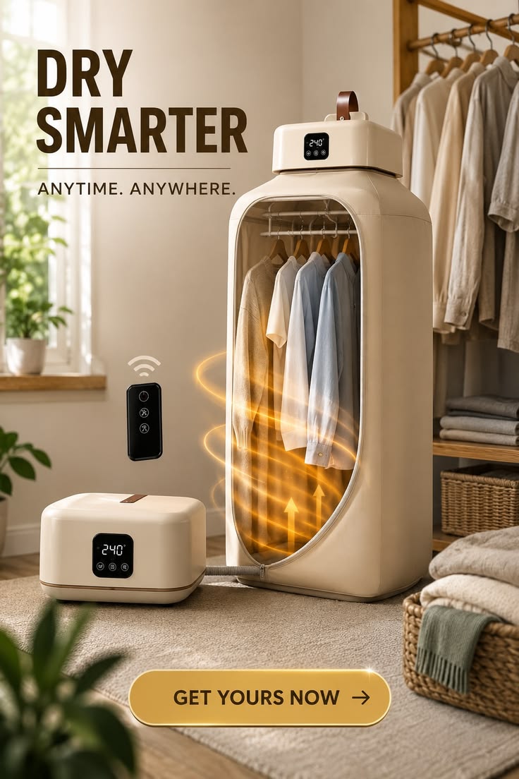 Portable Electric Cloth Dryer – Foldable Hot Air Clothes Dryer