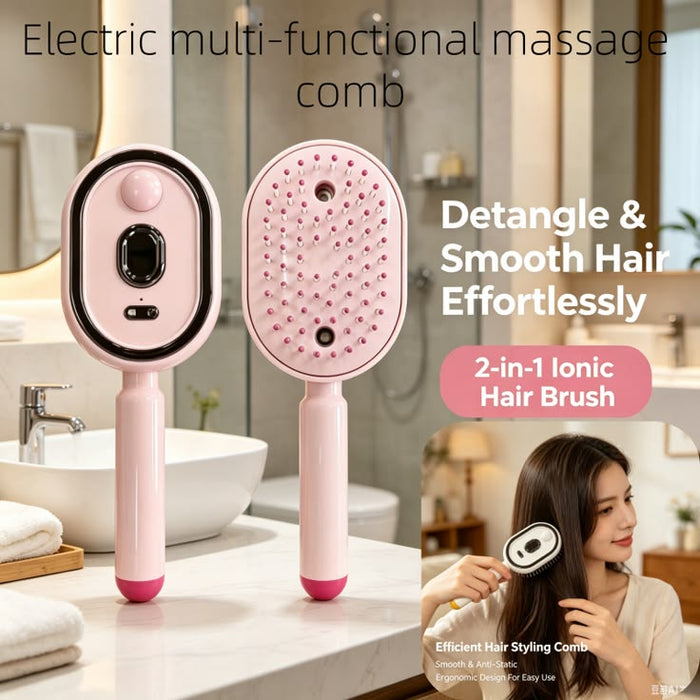 Electric Spray Retractable Air Cushion Hair Comb – Scalp Massage & Hair Care Comb