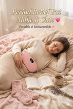 Portable Rechargeable Period Pain Relief Heating Massager Belt | Cordless Menstrual Heating Pad with Vibration Massage