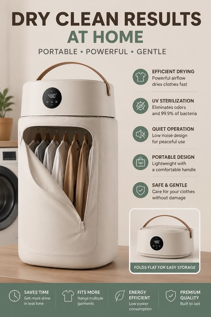 Portable Electric Cloth Dryer – Foldable Hot Air Clothes Dryer