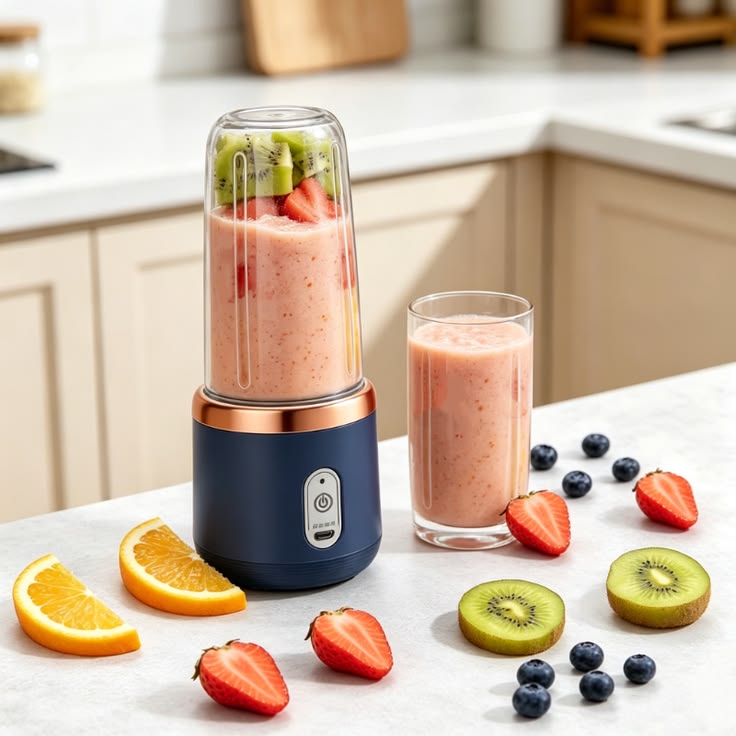Portable USB Rechargeable Juicer Blender – 400ML