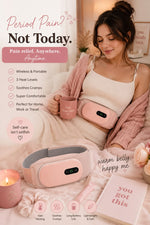 Portable Rechargeable Period Pain Relief Heating Massager Belt | Cordless Menstrual Heating Pad with Vibration Massage