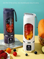 Portable Juicer Bottle 400ML | USB Rechargeable Portable Blender with Powerful Blades
