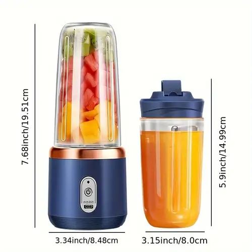Portable USB Rechargeable Juicer Blender – 400ML
