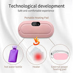 Portable Rechargeable Period Pain Relief Heating Massager Belt | Cordless Menstrual Heating Pad with Vibration Massage