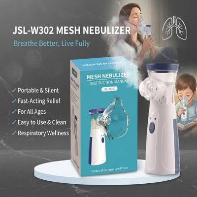 Portable Mesh Nebulizer Machine for Adults & Kids | Rechargeable USB Medicine Inhaler